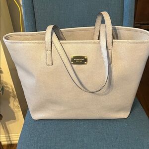 Michael Kors Light Gray Tote Bag